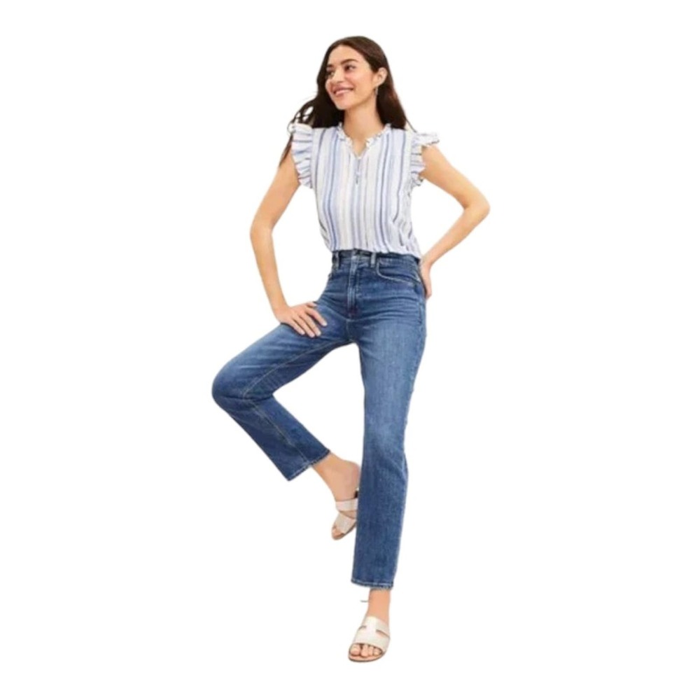LOFT Women's Blue Straight Leg Jeans